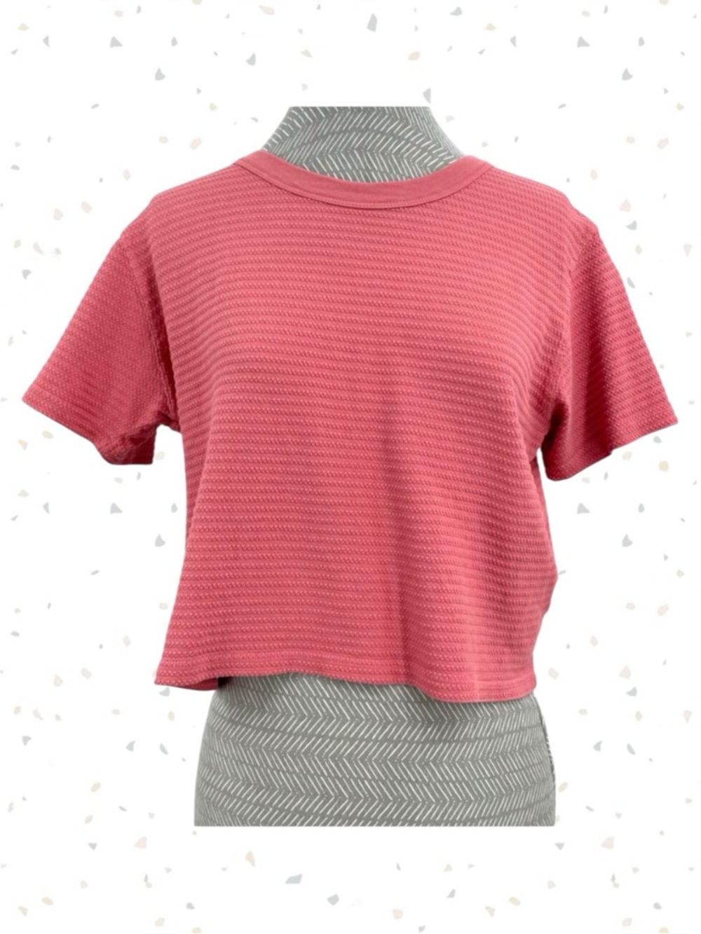 Big Bud Press Pink Honeycomb Crop Top Raspberry Thermal Tee BBP Unisex Size XXS